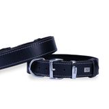 Doggie Konfor Deri Large Siyah 3.5X52 60 cm Köpek Boyun Tasması