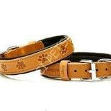 Doggie Konfor Deri Pati Desenli Camel 2x35-40 cm Boyun Tasması