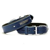 Doggie Konfor Deri Royalblue 3,5x47 55 cm Köpek Boyun Tasması