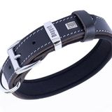 Doggie Konfor Deri Siyah Medium 2.5x37-45 cm Köpek Boyun Tasması