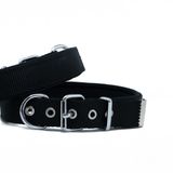 Doggie Konfor Dokuma Sade 3x42-50 cm Siyah Köpek Boyun Tasması