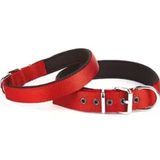 Doggie Konforlu Dokumadan El Yapımı Kemik Süslü Kırmızı 2.5x42-50 cm Köpek Boyun Tasması