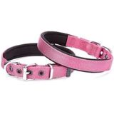 Doggie Konforlu Dokumadan El Yapımı Kemik Süslü Mor 2x30-35 cm Köpek Boyun Tasması