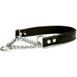 Doggie Konforlu El Yapımı Boğma Zincirli Siyah 2.5x40-50 cm Köpek Boyun Tasması