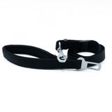Doggie M 2.5x80-120 cm Siyah Dokuma Emniyet Kemerli Köpek Gezdirme Kayışı