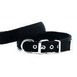Doggie Polar Dokumadan El Yapımı Siyah 1.5x25-30 cm Köpek Boyun Tasması