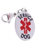 Doggie Stylz Hizmet Köpeği Kedi Resmi Kimlik Etiketi. Tasma, Yelek, Koşum Takımı veya Tasmadan Asın. Küçük ila Büyük Irklar için Mükemmel Tanımlama Şekli Federal Yasalarla Korunan Hizmet Köpekleri