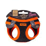 Doggie Turuncu 3XS-22-26 cm Havalı Dokuma Neon Serisi Küçük Irk Köpek Göğüs Tasması