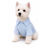 DOGİ&DOG Küçük Irk %100 Pamuk Müslin Açık Mavi Köpek Gömleği Köpek Kıyafeti (1-10KG)