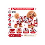 DOGİ&DOG Küçük Irk Gray Happy Joy Yılbaşı Temalı Köpek Kıyafeti Köpek Tulumu (1-10KG)