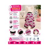 DOGİ&DOG Küçük Irk Love Pink Neon Köpek Tulumu Köpek Kıyafeti Kedi Kıyafeti (1-10KG)