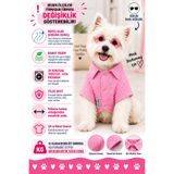 DOGİ&DOG Küçük Irk Pembe %100 Pamuk Muslin Yazlık Kedi Gömleği Köpek Gömleği Köpek Kıyafeti (1-10KG)