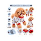 DOGİ&DOG Küçük Irk Red Cookies Köpek Tulumu Köpek Kıyafeti (1-10KG)