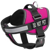 Dogline Köpekler için Yelek Koşum Takımı ve 2 Çıkarılabilir Do Not Pet Yaması, Medium/22 ila 76 cm, Pembe