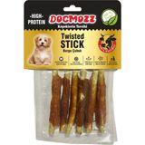 Dogmozz 6 Adet Crunchy Sargılı Deri Burgu Çubuk Lezzetli ve Sağlıklı Köpek Ödülü - Sarı