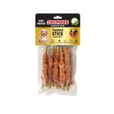 DogMozz Crunchy Sargılı Deri Burgu Çubuk Köpek Kemiği 6 Adet