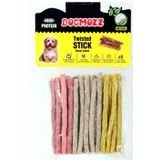 Dogmozz Munchy Premium Deri İnce Burgu Stick 50 Adet Köpek Kemiği