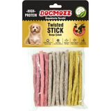 Dogmozz Premium Deri Ince Burgu Stick Munchy Köpek Kemiği 50 Adet - 1 Adet - Hardal