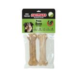 DogMozz Premium Deri Pres Köpek Kemiği Naturel Kahverengi 15 cm 2 Adet