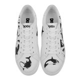 Dogo Erkek Vegan Deri Beyaz Sneakers - Flowing Orca Tasarım