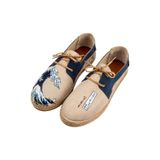 Dogo Erkek Vegan Krem Bağcıklı Espadril - Japanese Waves Tasarım