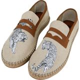 Dogo Erkek Vegan Krem Espadril - Uptown Tigers Tasarım - Multi