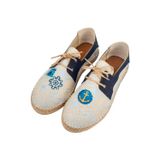 Dogo Erkek Vegan Mavi Bağcıklı Espadril - Patches Tasarım