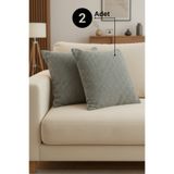 DOGO HOME Bohem Dekoratif Punch Yastık Kırlent Kılıfı | 45x45 Antrasit