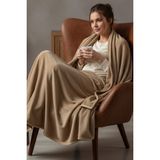 Dogo Home Evoria Wellsoft Peluş Tek Kişilik Tv Battaniyesi 150X200CM | Bej - 150 x 200 cm