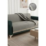 Dogo Home Pamuklu Koltuk Örtüsü 170X210 cm Tekli&üçlü Koltuk,çekyat ve Berjer Için Modern Çizgili Yıkanabilir - 170 x 210 cm - Antrasit