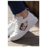 Dogo Kadın Vegan Deri Beyaz Friends Till Eternity Harry Potter Tasarım Sneakers