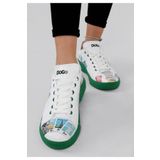 Dogo Kadın Vegan Deri Beyaz Ready to Travel Tasarım Sneakers