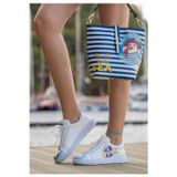 Dogo Kadın Vegan Deri Beyaz Sneakers - You, Me and the Sea Tasarım