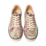 Dogo Kadın Vegan Deri Çok Renkli Paris Mon Amour Tasarım Sneakers