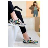 Dogo Kadın Vegan Deri Çok Renkli Sneakers - Warner Bros Catch Me If You Can Tweety Tasarım