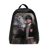 Dogo Kadın Vegan Deri Siyah Sırt Çantası - Warner Bros Harry And Hedwig Harry Potter Tasarım