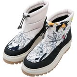 Dogo Kadın Vegan Krem Uzun Bot - Looney Tunes Chasing Tunes Tasarım - Renkli