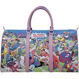 Dogo Unisex Vegan Deri Mavi Seyahat Çantası - Warner Bros Dc Villains Tasarım - STN - Multi