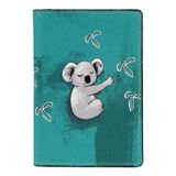 Dogo Unisex Vegan Turkuaz Pasaportluk - Koala Hug Tasarım