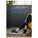 Dogo Vegan Deri Siyah The Wise Owl Tasarım Kadın Sneakers