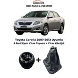 DOĞRU TİCARET AUTO PARTS Toyota Corolla 6 İleri Siyah Vites Topuzu + Vites Körüğü 2007-2012