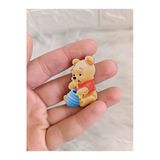 Doğrukan Hediyelik 25 Adet Oturan Winnie The Pooh 4 Cm Uv Baskılı Ahşap Figür Süslemelere Uygun