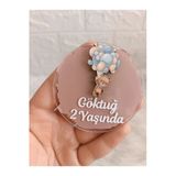 Doğrukan Hediyelik Mavi Balon Tutan Ayıcıklı Pleksi Magnet Yenidoğan Doğum Günü Mevlüt Magnet Hediyelik 10 Adet