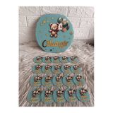 Doğrukan Hediyelik Yeşil Balonlu Ayıcıklı Pleksi Kapı Süsü 20 Li Magnet Set
