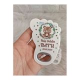 Doğrukan Hediyelik Yeşillikli Ayıcık Konseptli Ayak Açacak Yenidoğan Doğum Günü Mevlüt Magnet Hediyelik (25 Adet)
