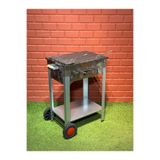 doğu 50X35 TEKERLEKLİ ÇEKMECELİ KÖMÜRLÜ KROM MANGAL
