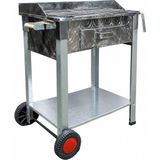 Doğu 60X40 Krom Uzun Ayaklı Bahçe Mangalı