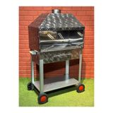 doğu 70X40 DAVLUMBAZLI 4 TEKERLEKLİ KÖMÜRLÜ BARBEKÜ KROM MANGAL