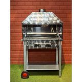 Doğu 70X40 Davlumbazlı Krom Mangal
