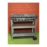 doğu 90x40 KROM TEKERLEKLİ 2MM LAMA IZGARALI MANGAL